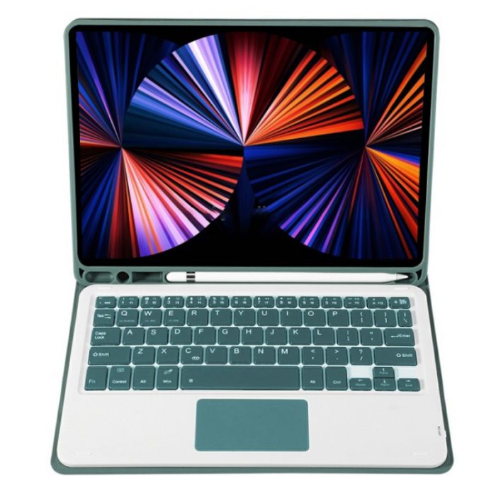 Чохол з бездротовою клавіатурою (TouchPad) BeCover для Apple iPad Air 13 (2024/2025) Dark Green (712603)
