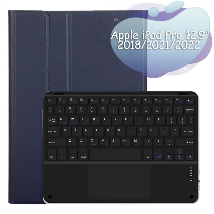 Чохол з бездротовою клавіатурою (TouchPad) BeCover для Apple iPad Pro 12.9 (2020/2021/2022) Deep Blue (712382)