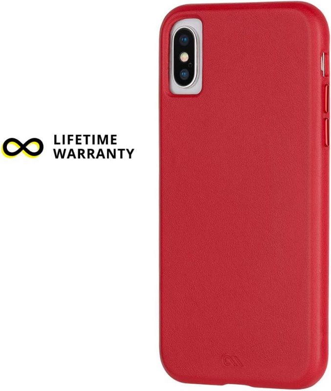 Чохол-накладка Case-Mate Barely There Leather для Apple iPhone X / iPhone XS Red (CM037748)
