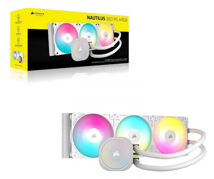 Система водяного охолодження Corsair Nautilus 360 RS ARGB White (CW-9060095-WW)