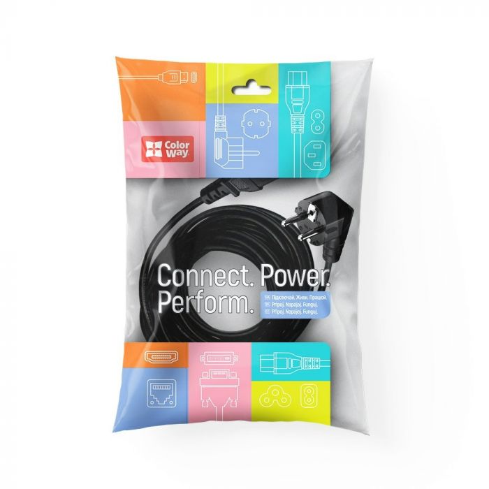 Кабель живлення ColorWay CEE7/7-C5, 1.8 м, Black (CW-CBP083-BK)