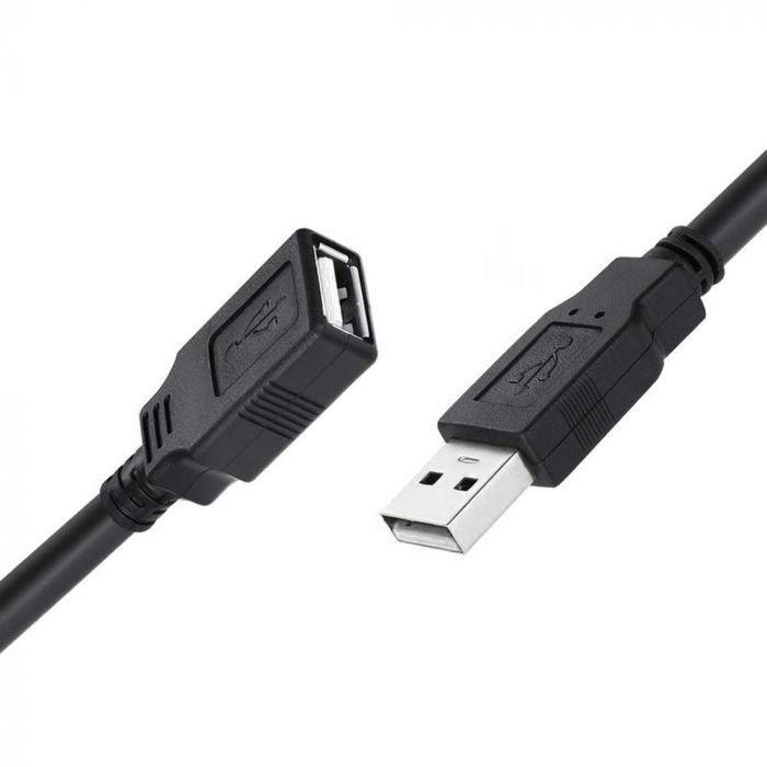 Кабель ColorWay USB - USB V 2.0 (M/F), 1.8 м, Black (CW-CBUF076-BK)