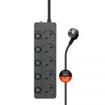 Фільтр живлення СolorWay (CW-PSEA52SBK) 5 розеток, 2м, Black