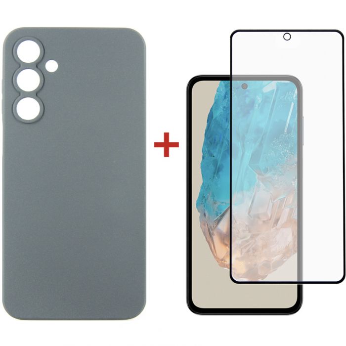 Чохол-накладка Dengos для Samsung Galaxy M35 5G SM-M356 Grey (DG-KM-101) + захисне скло
