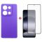 Чохол-накладка Dengos для Xiaomi Redmi Note 14S Violet Full Glue (DG-KM-146) + захисне скло