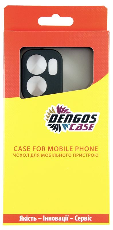 Чохол-накладка Dengos для Oppo Reno 13F Black Full Glue (DG-KM-149) + захисне скло