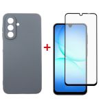 Чохол-накладка Dengos Carbon для Samsung Galaxy A17 Grey (DG-KM-161) + захисне скло