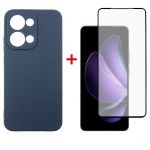 Чохол-накладка Dengos Carbon для Oppo Reno13 5G Blue (DG-KM-177) + захисне скло