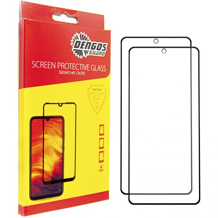 Захисне скло Dengos для Xiaomi Redmi Note 13 4G Black Full Glue (DG-TG2P-15) 2шт