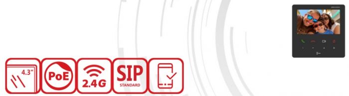 IP-відеодомофон Hikvision DS-KH6110-WE1 Black