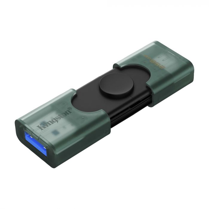 Флеш-накопичувач USB3.2 256GB Type-C Kingston DataTraveler Duo Green (DTDEG2/256GB)