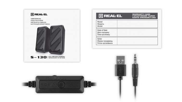 Акустична система REAL-EL S-130 Black