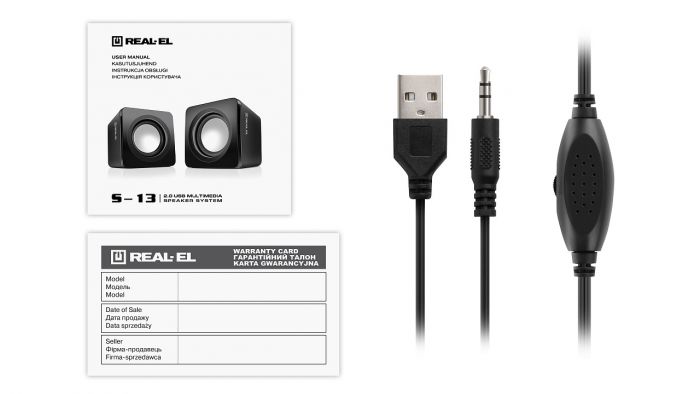 Акустична система REAL-EL S-13 Black