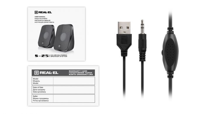 Акустична система REAL-EL S-25 Black