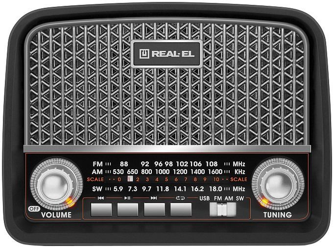 Радіоприймач REAL-EL X-520 Black