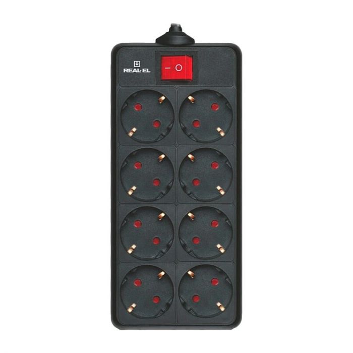Фільтр живлення REAL-EL RS-8 Protect 5м Black (EL122300024)