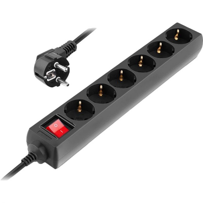 Фільтр живлення REAL-EL RS-6 Protect M 5м Black (EL122300036)