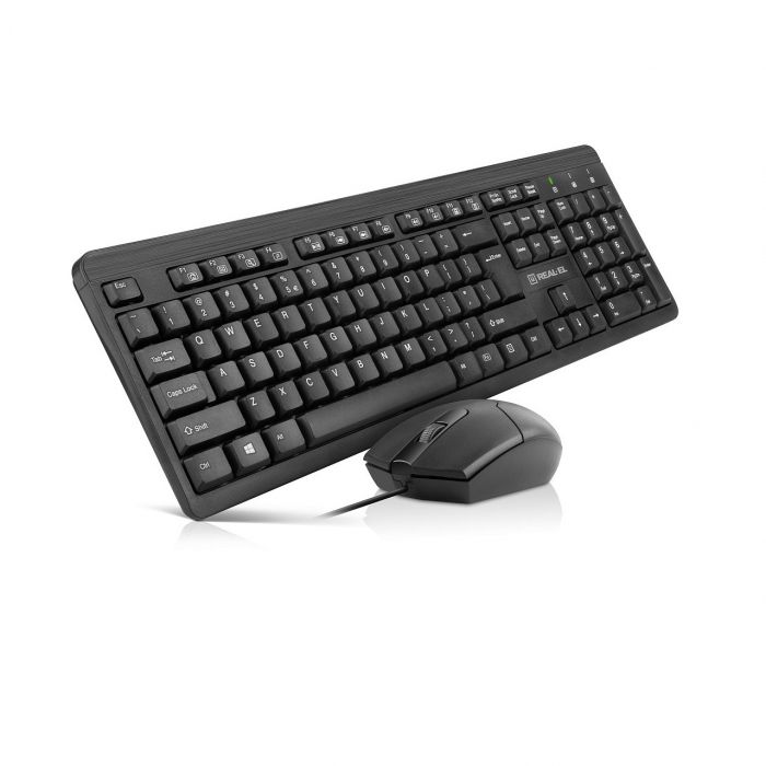 Комплект (клавіатура, миша) REAL-EL Standard 504 Kit Black (EL123100037)