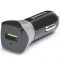 Автомобільний зарядний пристрій REAL-EL CA-30 QC3.0 (1USBx3A) Black/Grey