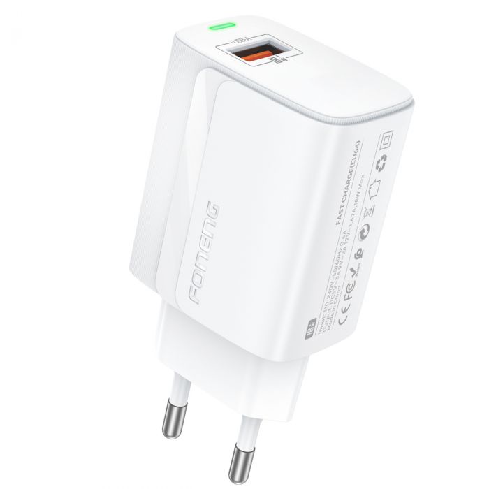 Зарядний пристрій Foneng EU64 (USBх3A) 18W White (EU64-CH-W)
