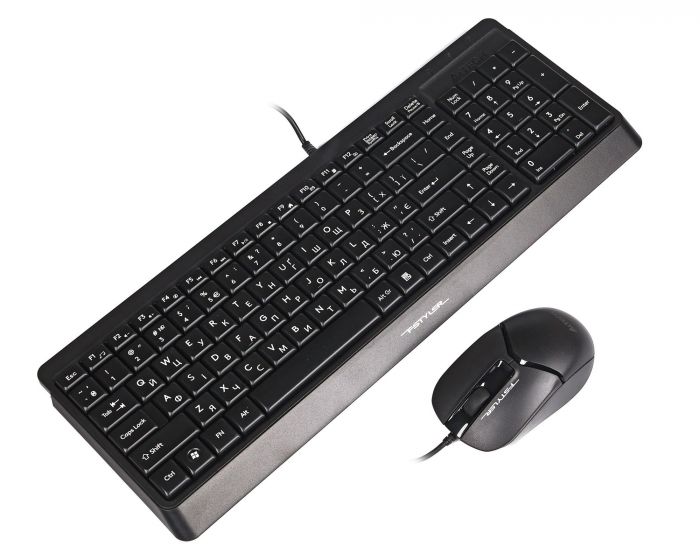 Комплект (клавіатура, миша) A4Tech F1512 Black