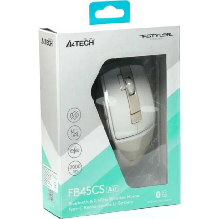 Миша бездротова A4Tech FB45CS Air2 Cream Beige