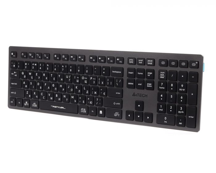 Клавіатура бездротова A4Tech FBX50C Grey