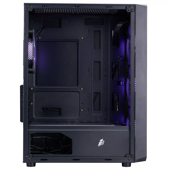 Корпус 1stPlayer FD3-M-BK-4F7 Black без БЖ
