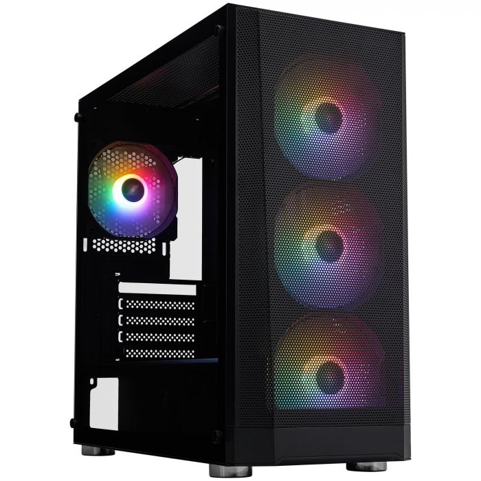 Корпус 1stPlayer FD5-M-BK-4F1 Black без БЖ