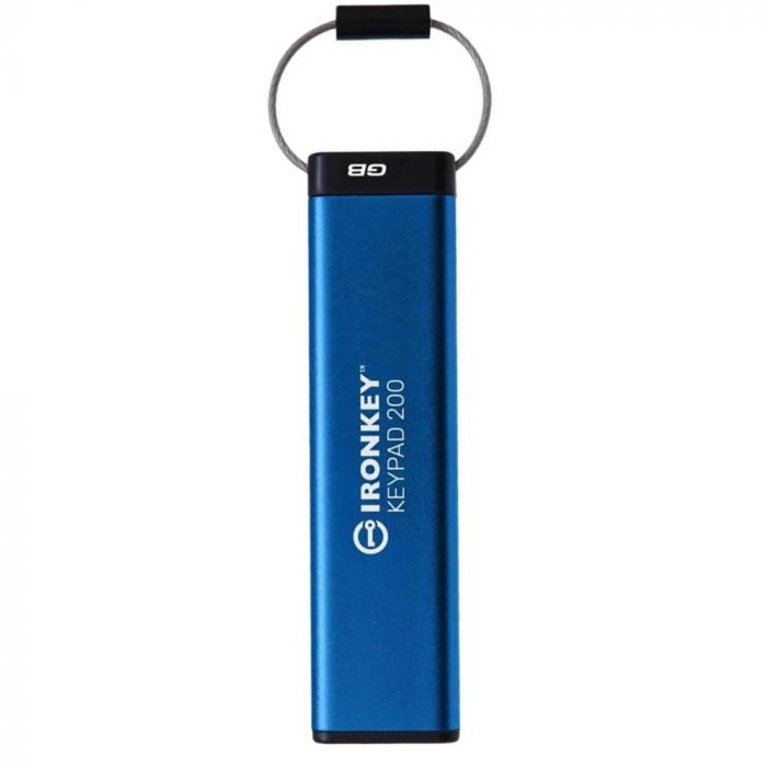 Флеш-накопичувач USB3.2 16GB Kingston IronKey Keypad 200 Type-A Blue (IKKP200/16GB)