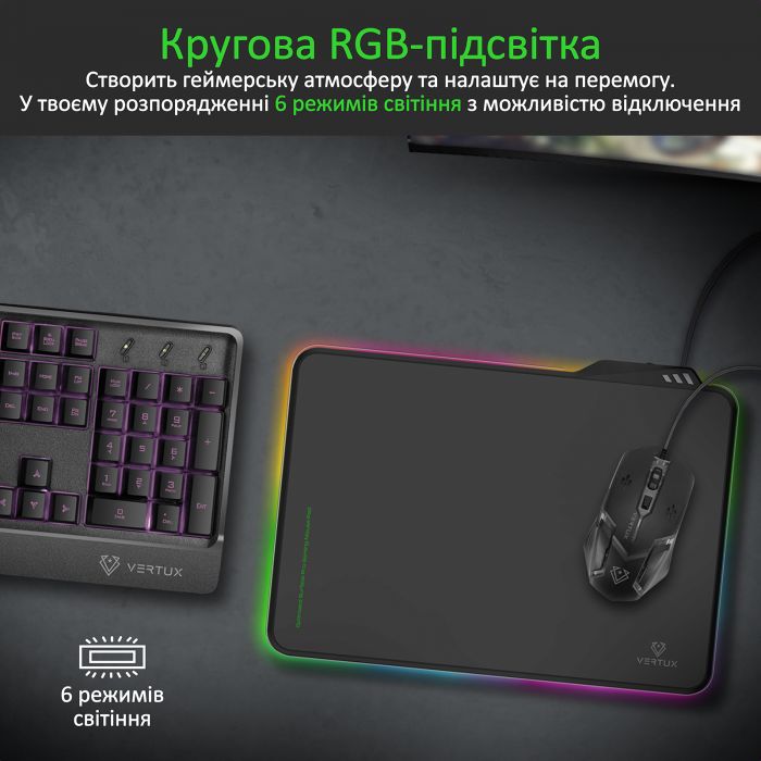 Ігрова поверхня Vertux Fluxpad Black