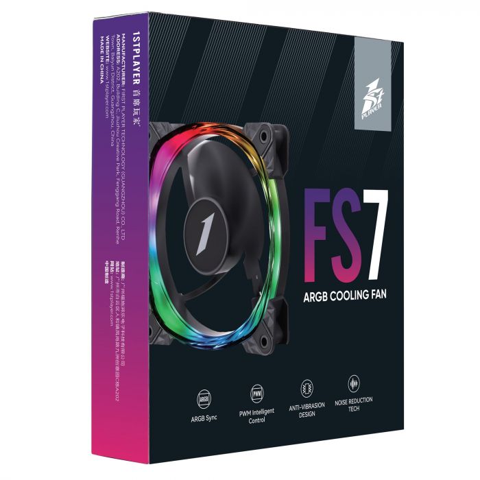Вентилятор 1stPlayer FS7 Black (FS7-BK-1IN1)