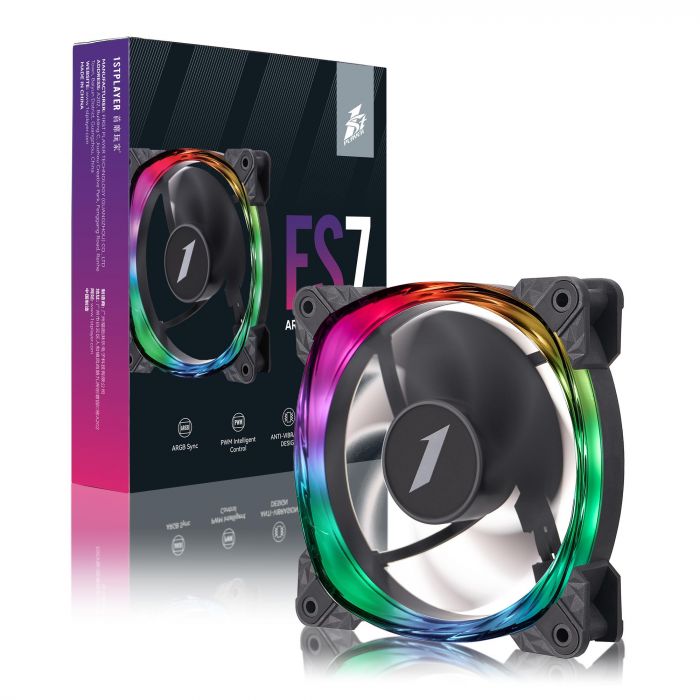 Вентилятор 1stPlayer FS7 Black (FS7-BK-1IN1)