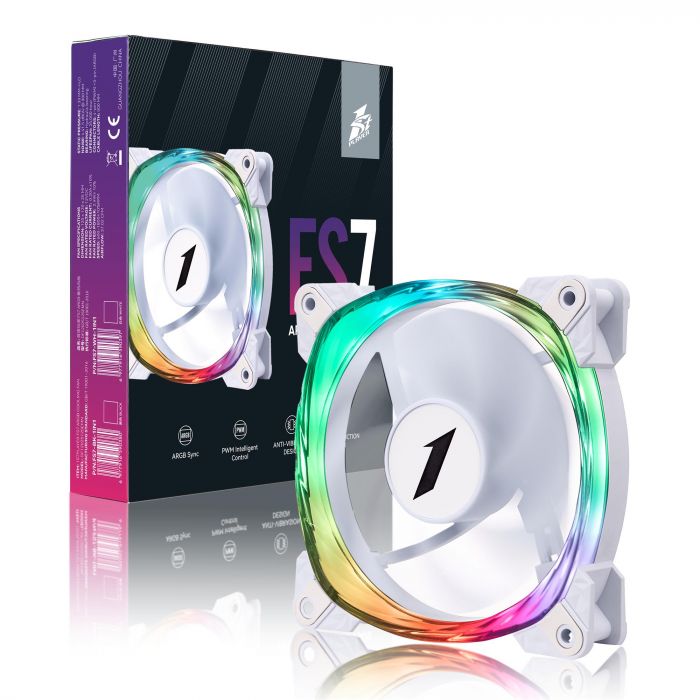 Вентилятор 1stPlayer FS7 White (FS7-WH-1IN1)