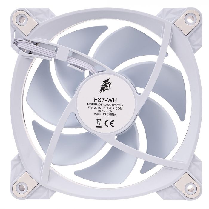 Вентилятор 1stPlayer FS7 White (FS7-WH-1IN1)