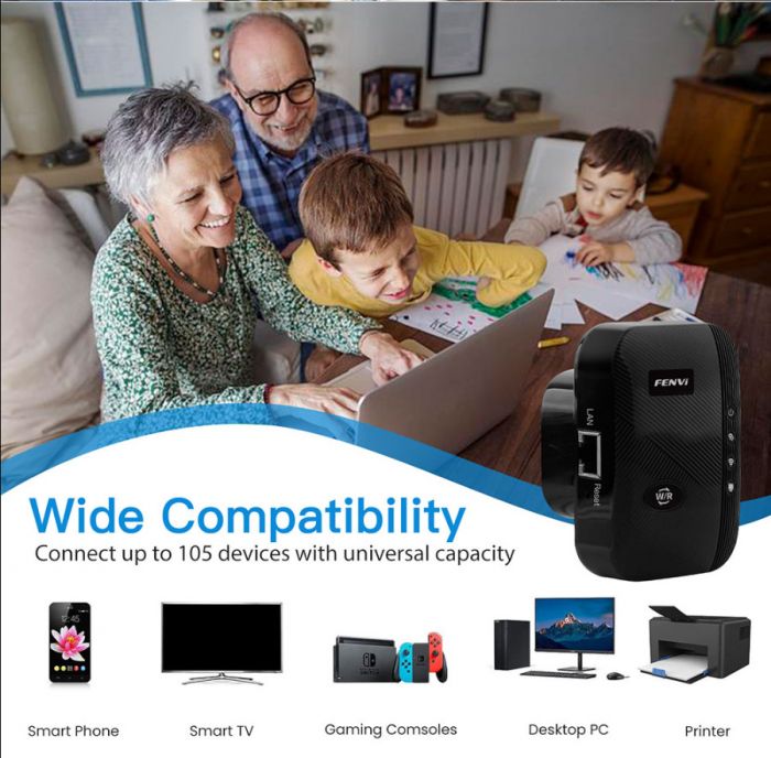 Точка доступу Fenvi FWD-R616U Black Wi-Fi Repeater