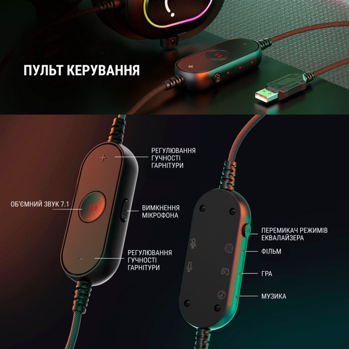 Гарнітура Fifine RGB H6 Black