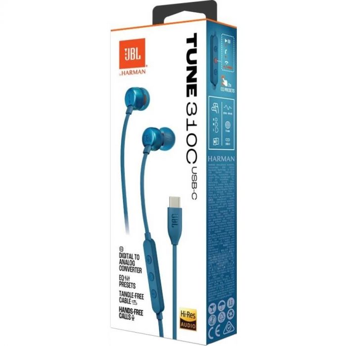 Гарнітура JBL Tune 310C Blue (JBLT310CBLU)