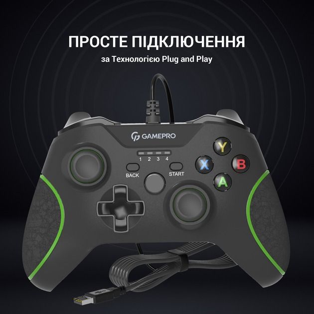 Геймпад GamePro MG450B Black/Green