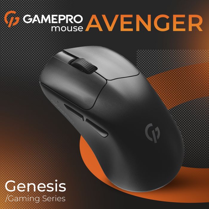 Миша бездротова GamePro Genesis Avenger Black (GM096B)