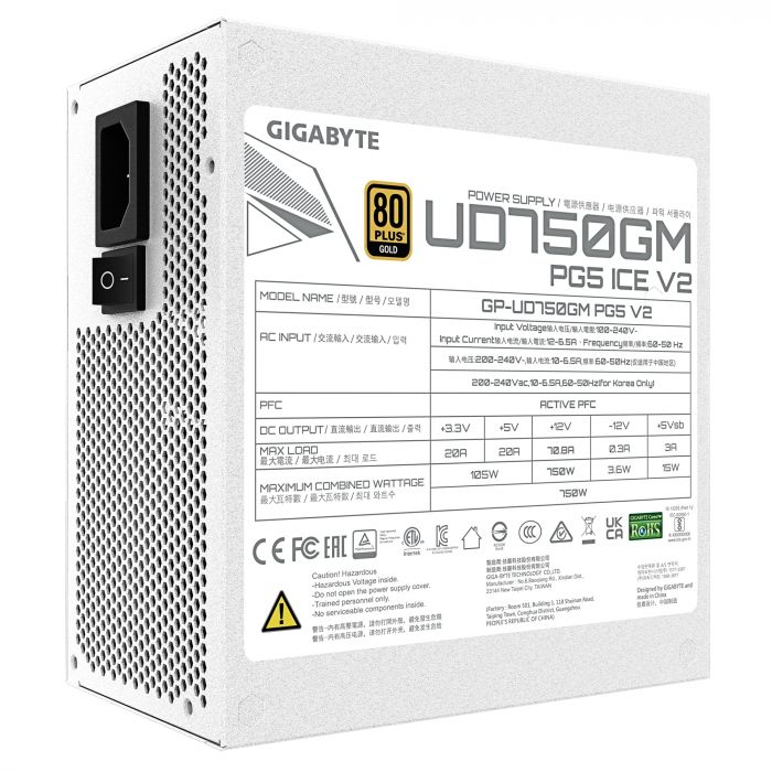 Блок живлення Gigabyte GP-UD750GM PG5 V2 ICE 750W