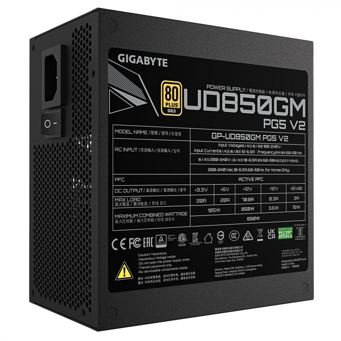 Блок живлення Gigabyte GP-UD850GM PG5 V2 850W
