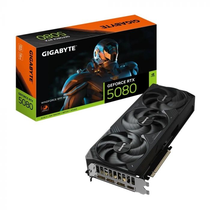Відеокарта GF RTX 5080 16GB GDDR7 Windforce Gigabyte (GV-N5080WF3-16GD)