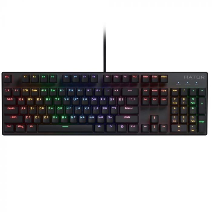 Клавіатура Hator Icefall Mecha Rainbow Black (HTK104UA)