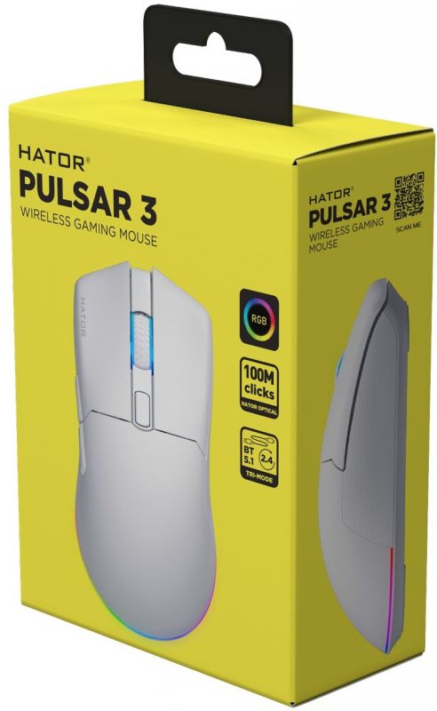 Миша бездротова Hator Pulsar 3 Wireless White (HTM631)