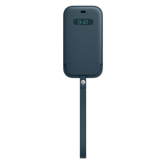 Чохол на руку Apple Leather Sleeve with MagSafe для Apple iPhone 12/12 Pro Baltic Blue (MHYD3)