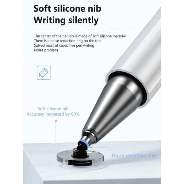 Стилус універсальний Goojodoq 2 в 1 Capacitive Drawing Point Ball Black (1005001792837306B)