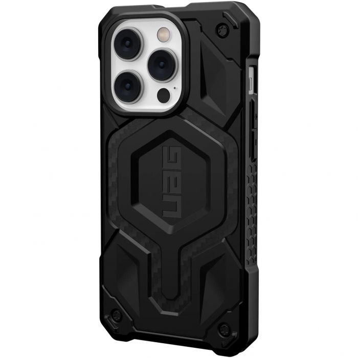 Чохол-накладка Urban Armor Gear Monarch Pro with MagSafe для Apple iPhone 14 Pro Carbon Fiber (114030114242)