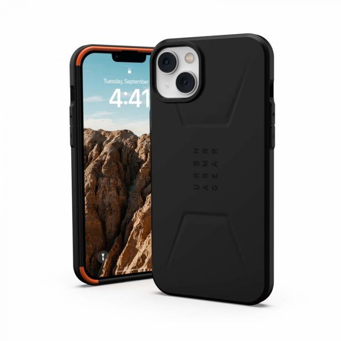 Чохол-накладка Urban Armor Gear Civilian Magsafe для Apple iPhone 14 Plus Black (114037114040)