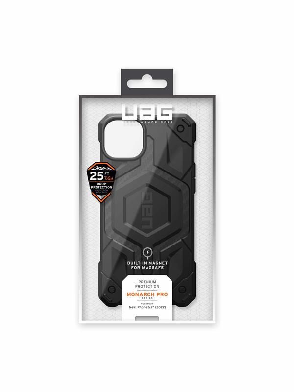 Чохол-накладка Urban Armor Gear Monarch Pro Magsafe для Apple iPhone 14 Plus/15 Plus Carbon Fiber (114029114242)